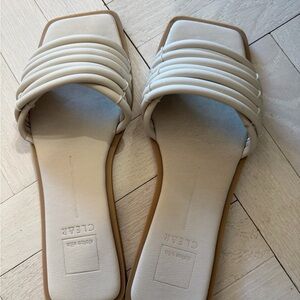 Dolce Vita Cream Slide Sandals